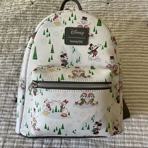 Disney Loungefly Backpack Christmas Chip n Dale